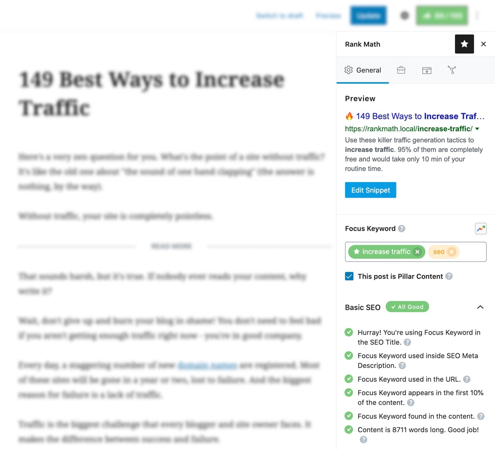 Rank Math Plugin on Page SEO के फायदे